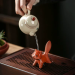 Tea pet volpe, accessorio per tè in argilla di Yixing