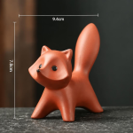 Tea pet volpe, accessorio per tè in argilla di Yixing