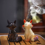 Tea pet volpe termocromico in ceramica