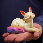 Tea pet volpe termocromico in ceramica